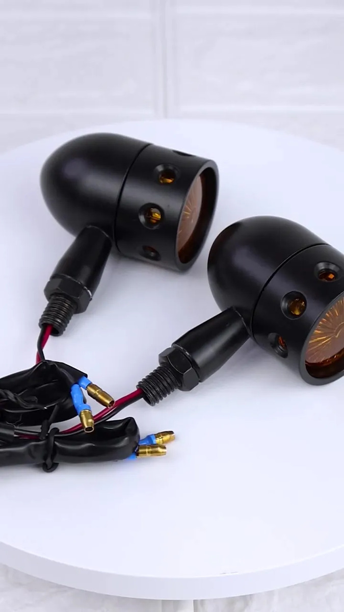 Pisca Seta Bala Bullet Redondo Moto Harley Custom Bullet