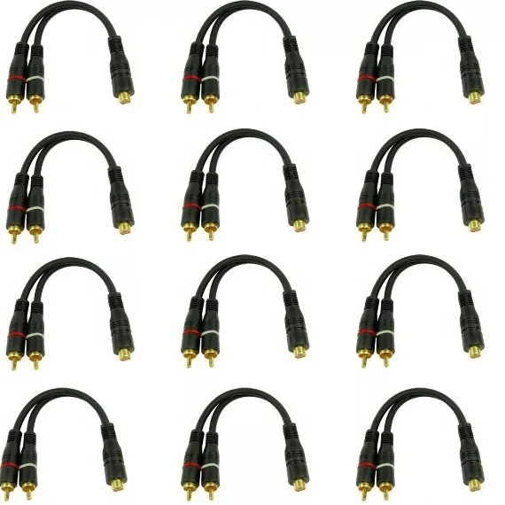 Kit 60 Cabos Rca Modelo Y 2 Machos  1 Fêmea Som Modulo