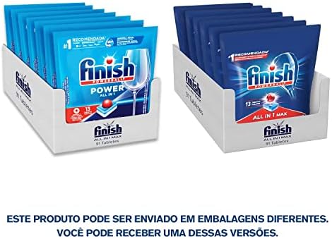 Finish Powerball Detergente para Lava Louças em Tabletes com Secante, 91 Tabletes