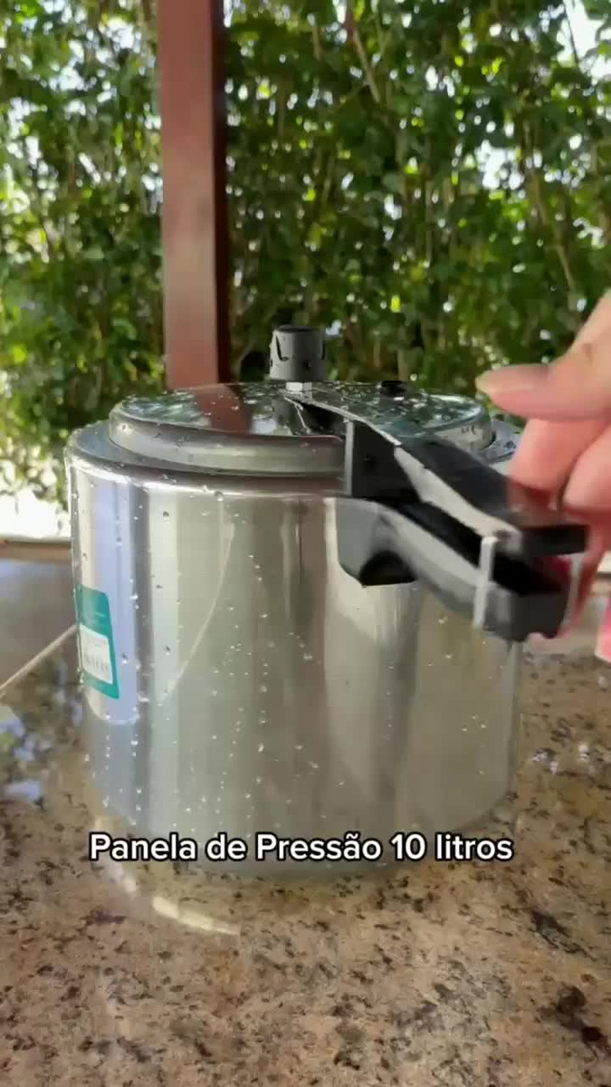 Panela De Pressão 10 Litros Alumínio Polida Grande Segura Reforçada Inmetro