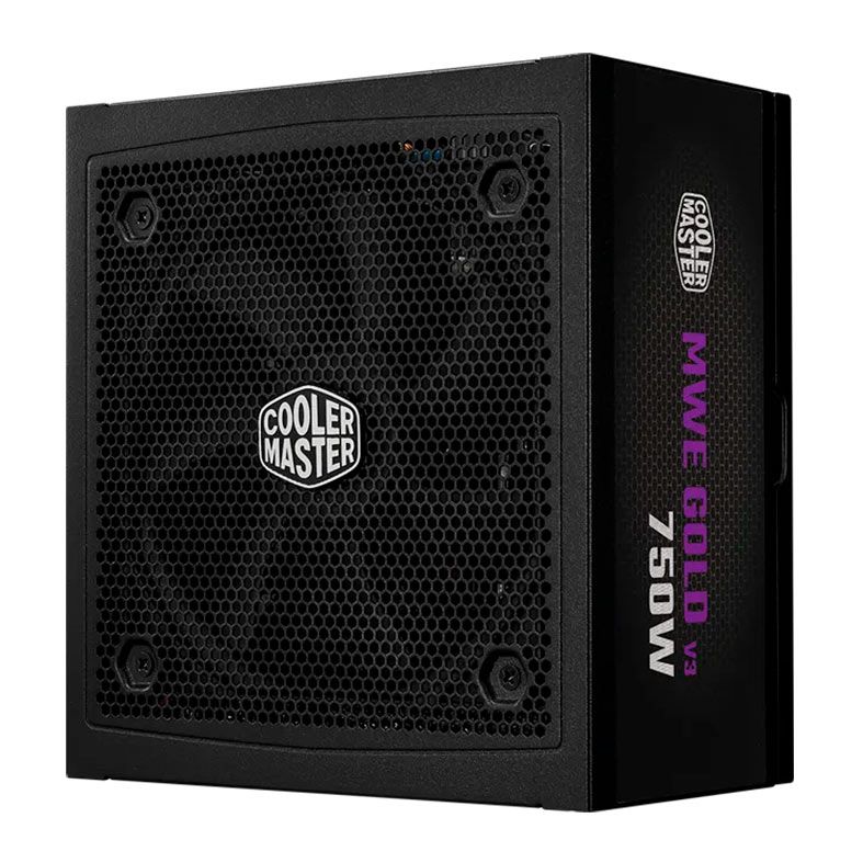 Fonte Cooler Master MWE Gold 750 V3, 750W, Full Modular, ATX 3.1, 80 Plus Gold, Preto, MPX-7503-AFAG-2EBBR