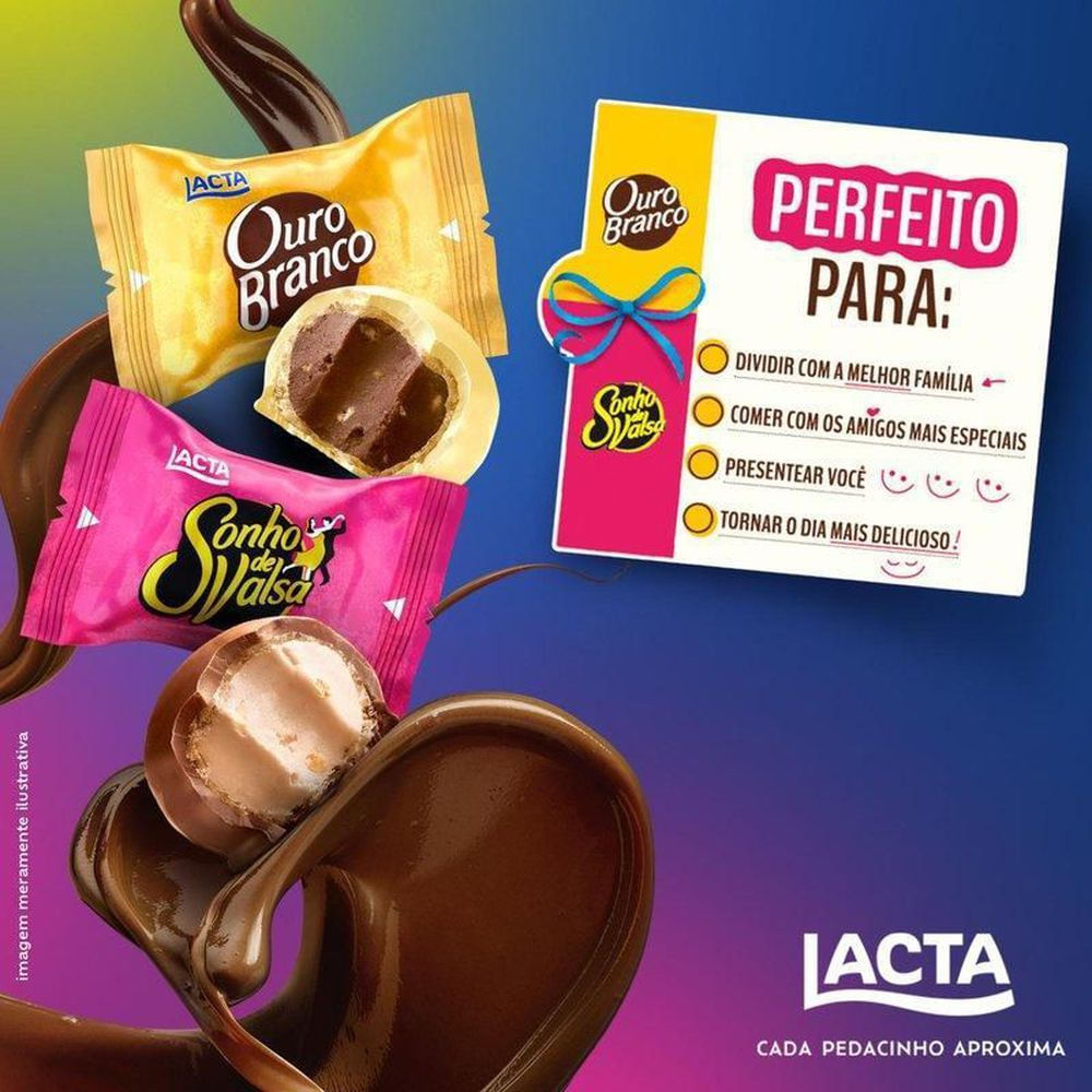 Caixa de Bombons Sonho de Valsa e Ouro Branco Sortidos 220g