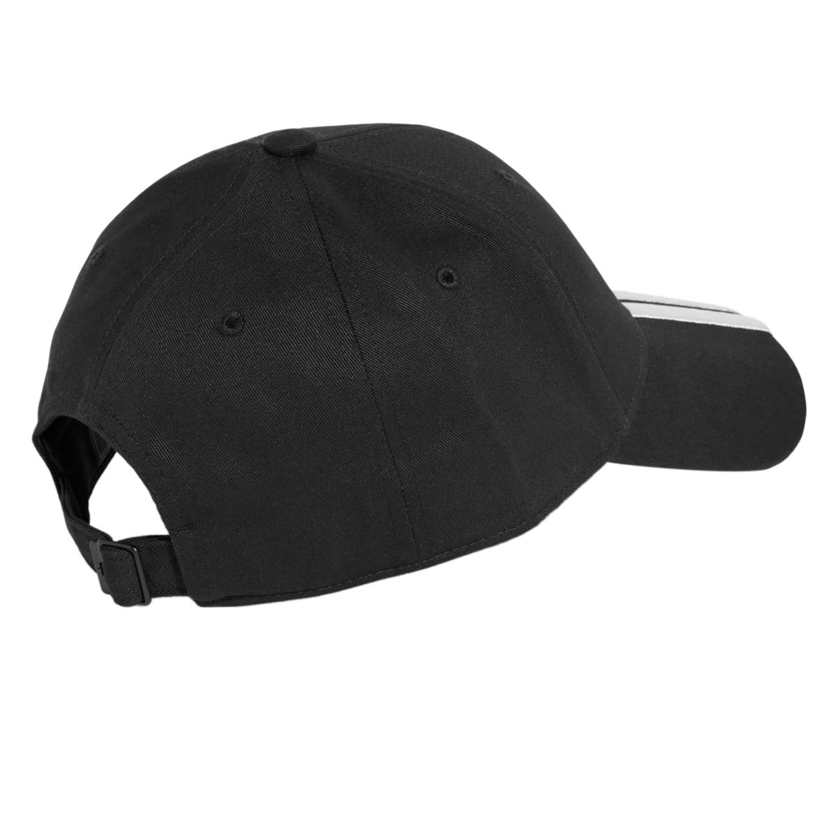 Boné Aba Curva Adidas 3 Listras Strapback - Preto+Branco