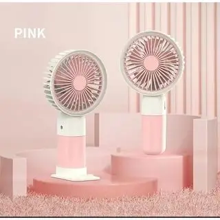 Mini Ventilador Portátil Silencioso Recarregável  Mão/Mesa com Suporte de Celular.
