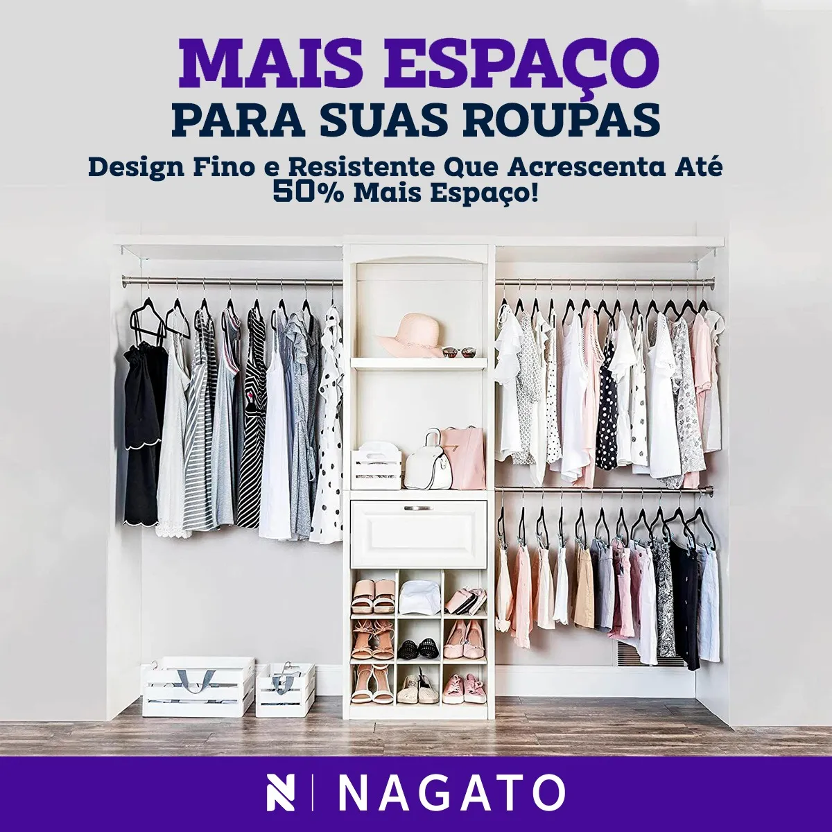 Kit 50 Cabides Veludo De Roupa Antideslizante Slim Adulto Cor Preto