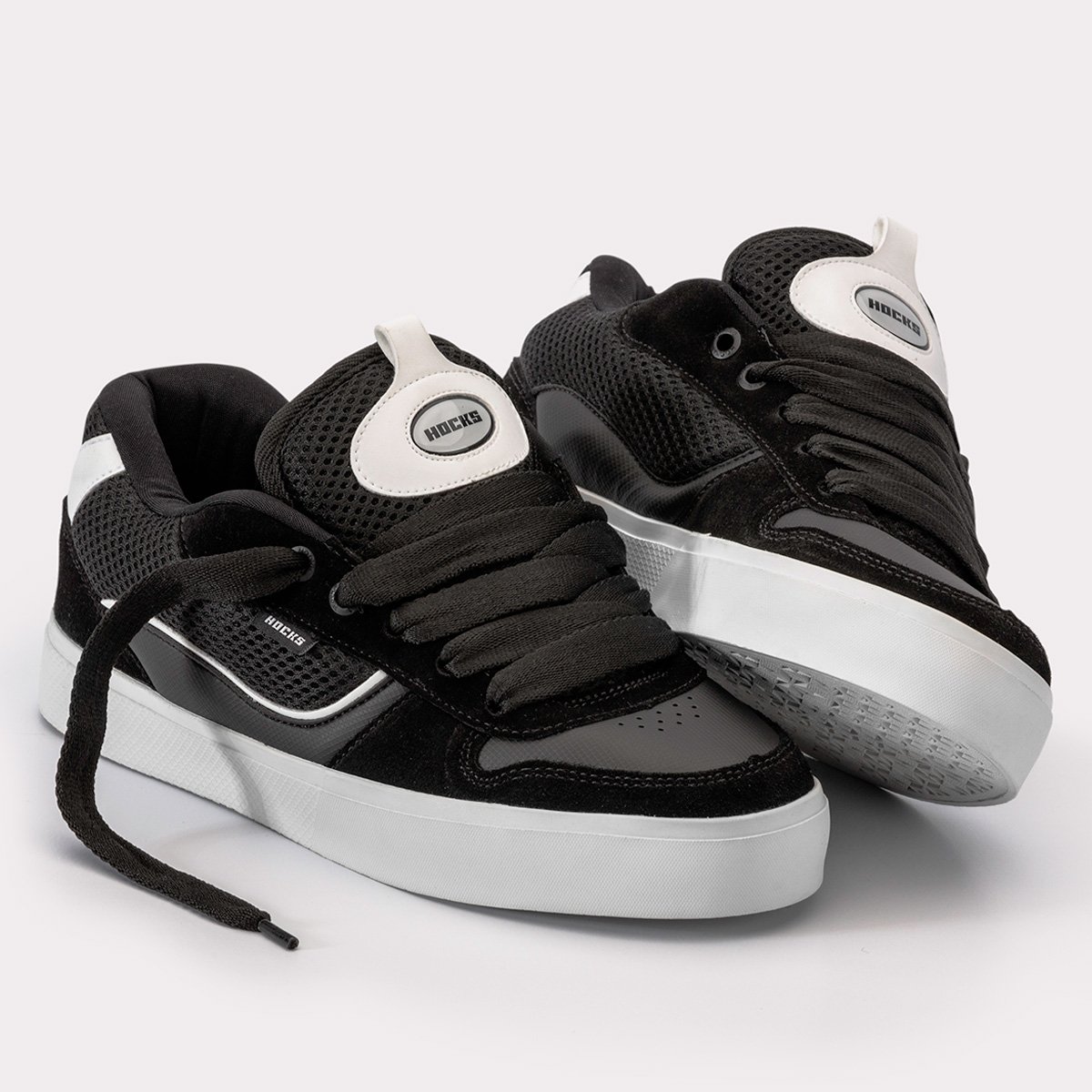 Tênis Hocks Puff - Branco+Preto