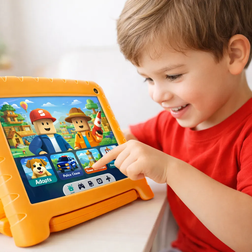 Tablet Infantil Criança Memoria 64gb Android 13 Tela Capinha Emborrachada Resistente Wi-fi Câmera Frontal Carregador Usb-c, Educativo, Jogos Estudar - MI100