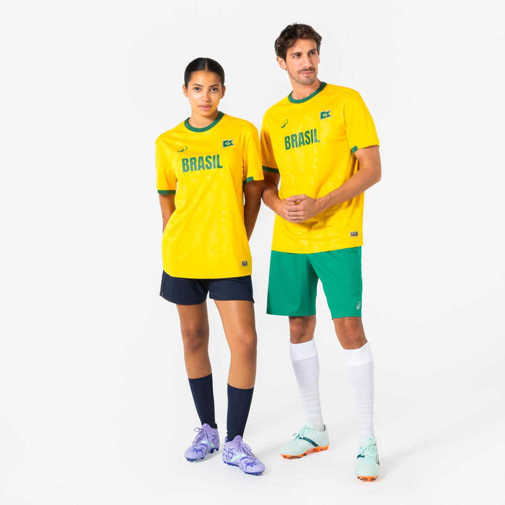 Camisa Masculina de Futebol Torcedor Brasil Kipsta Amarela