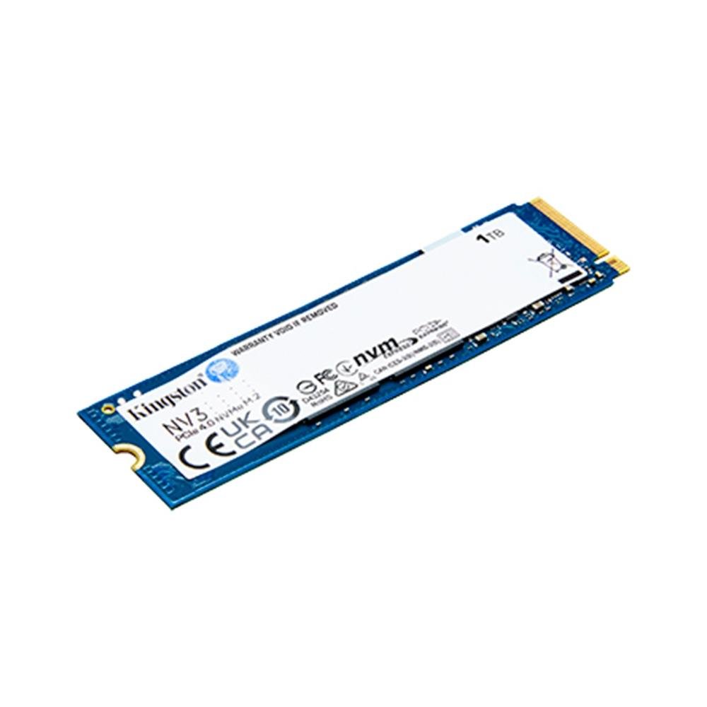 SSD Kingston NV3, 1 TB, M.2 2280, PCIe 4.0 x4, NVMe, Leitura: 6000 MB/s, Gravação: 4000 MB/s, Azul - SNV3S/1000G