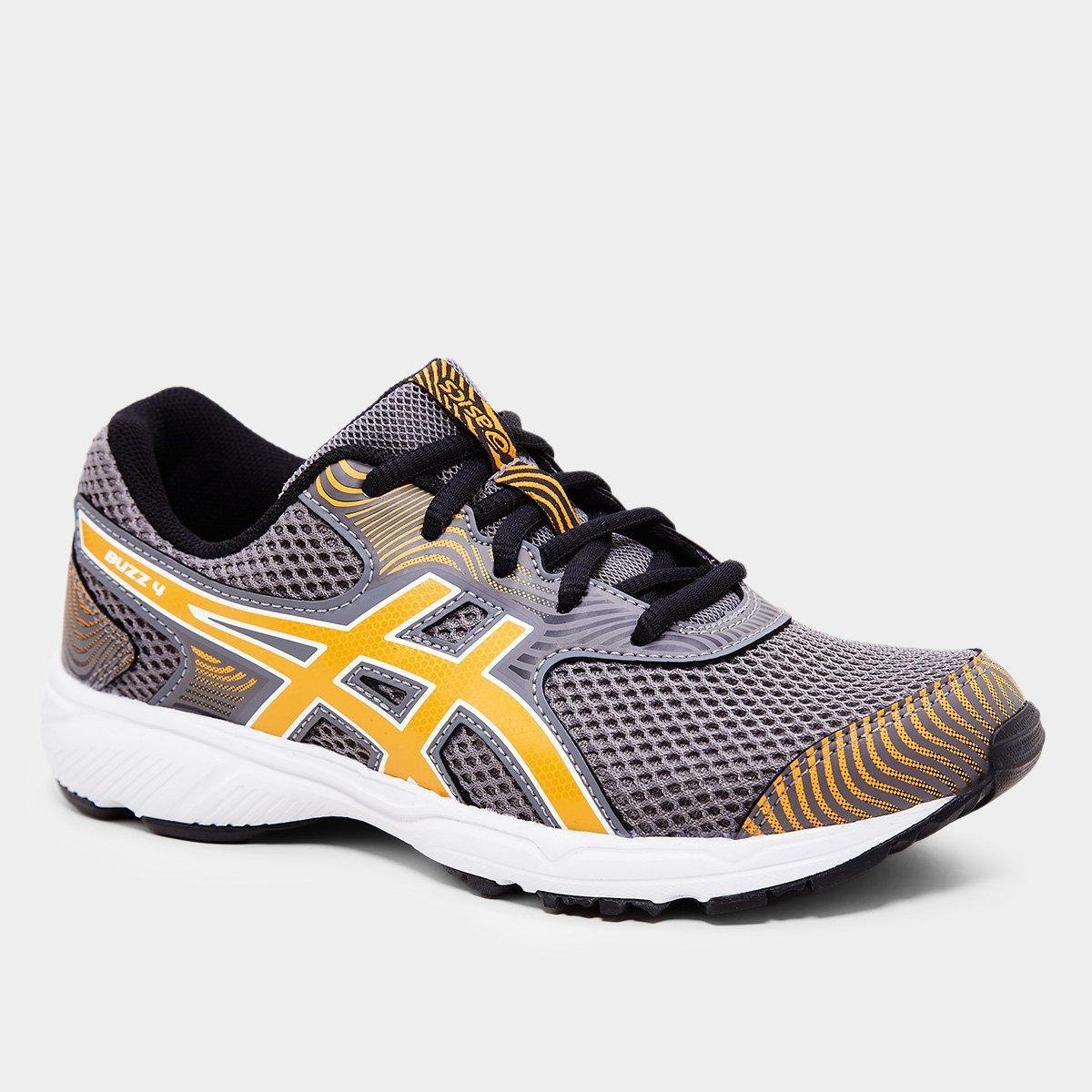 Tênis Infantil Asics Buzz 4 Gs - Cinza+Laranja