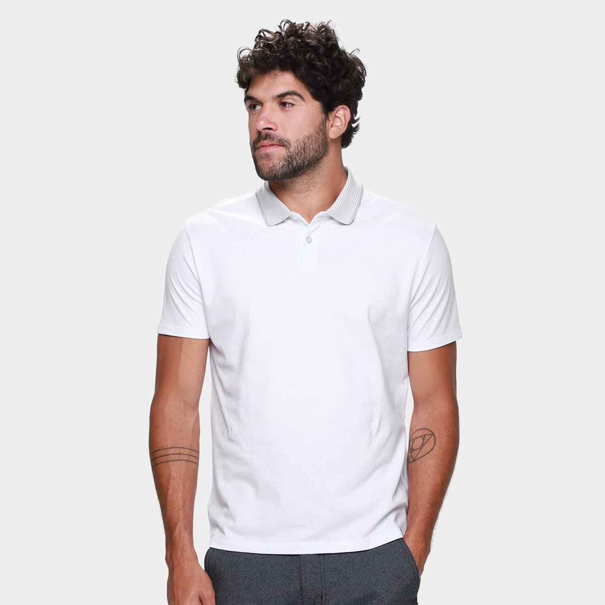 Camisa Polo Ellus Clássica Masculina - Branco