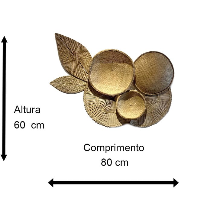 Composição Peneiras de Palha Decoração Waka