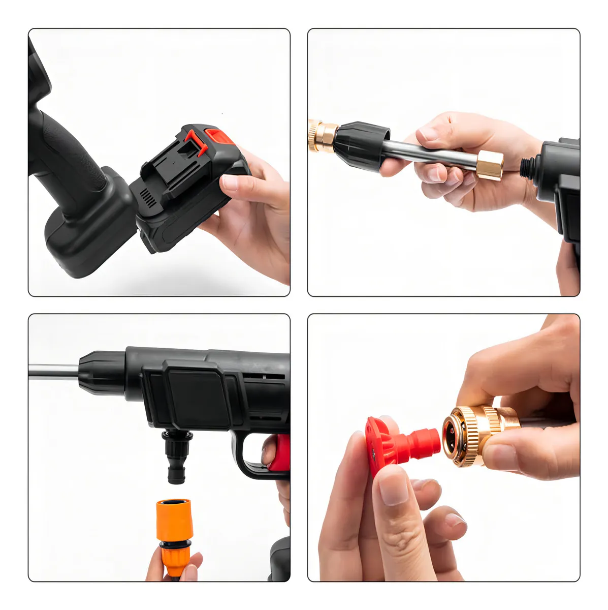 Lavadora Potente Portátil 2 Baterias Preto