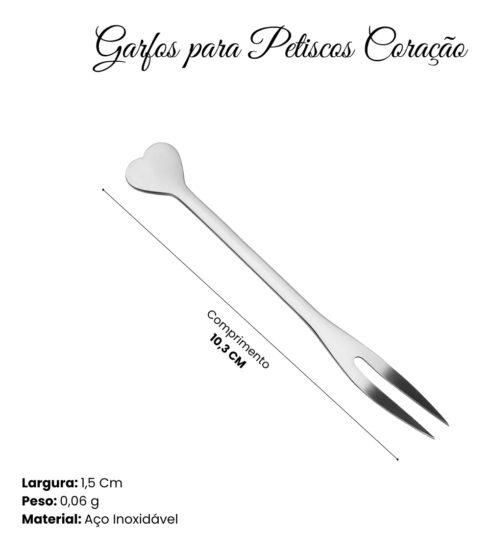 Mini Garfinho Aperitivo / Petisco Coração - Ref 105