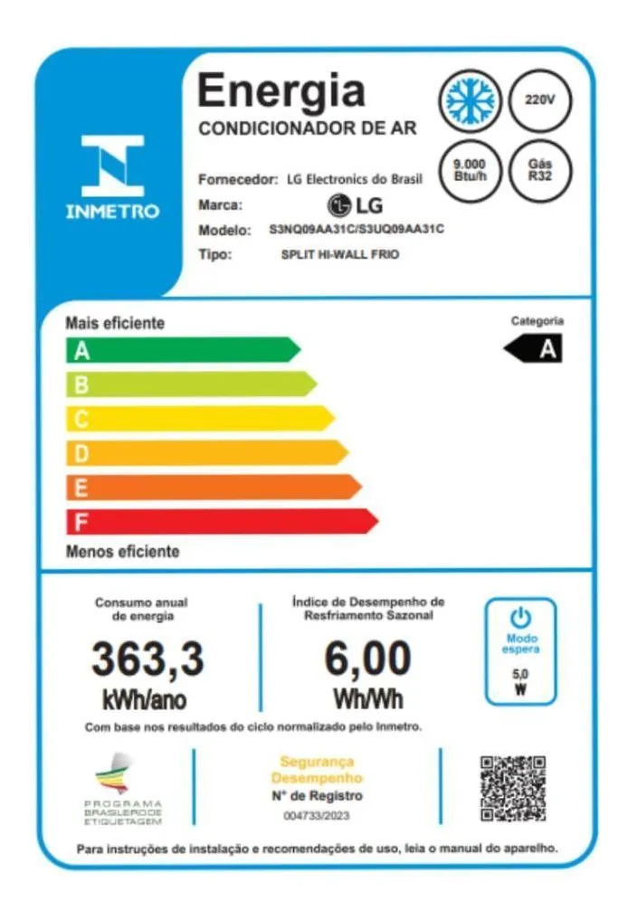 Ar Split Lg Ai Dual Inverter Voice 9000 Btus Frio 220v