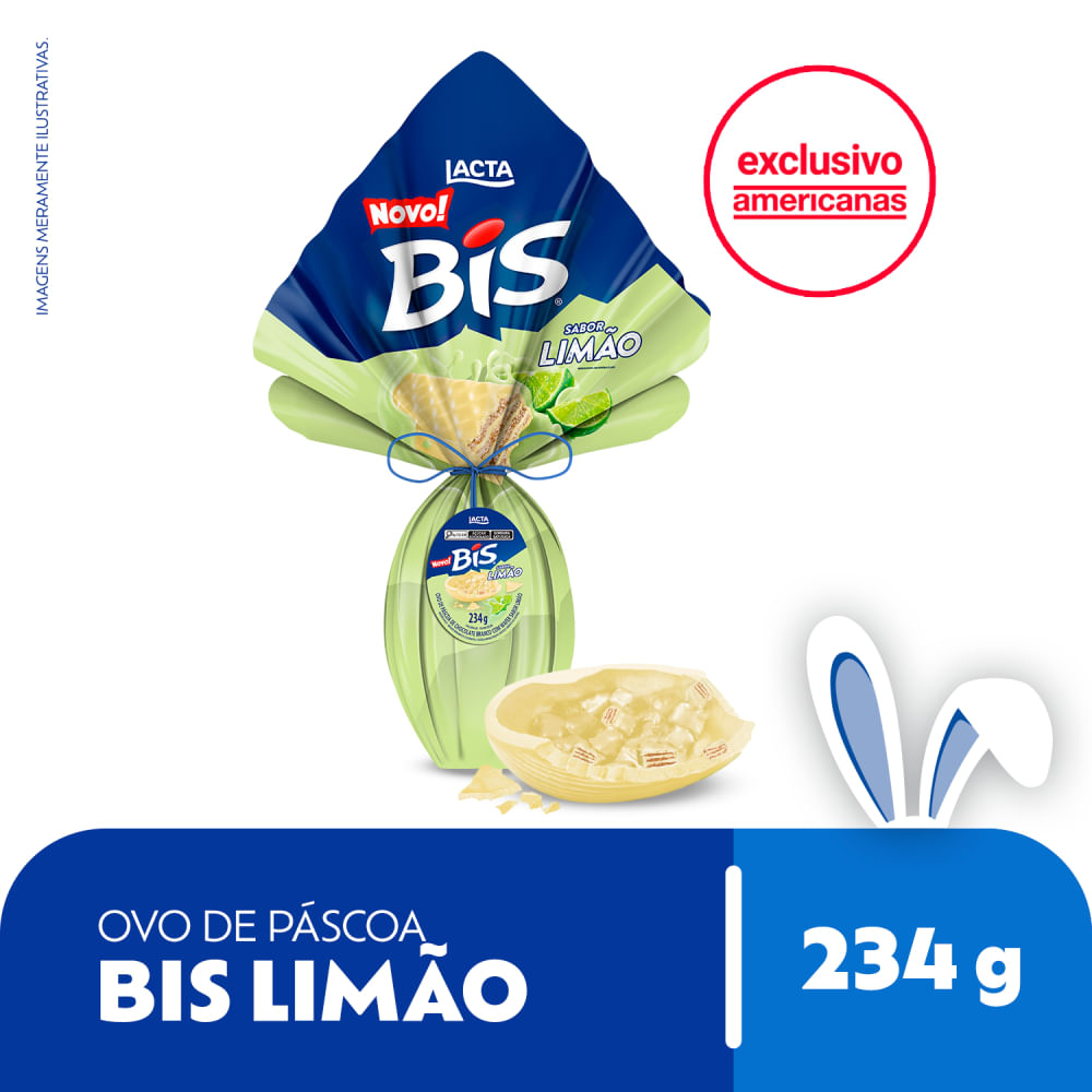 Ovo de Páscoa Lacta Bis Limão 234g