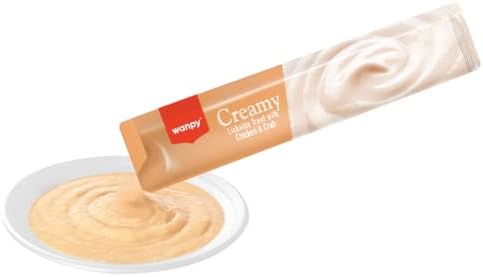 Wanpy/Truly Creamy Petisco Cremoso para Gatos, 40 Sachês, 560g, Frango + Frango e Caranguejo