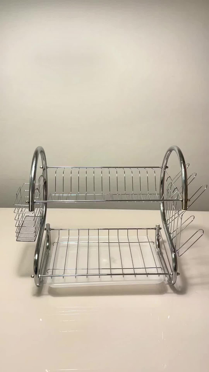 Escorredor De Louça Pratos Talheres Inox Cozinha Duplo