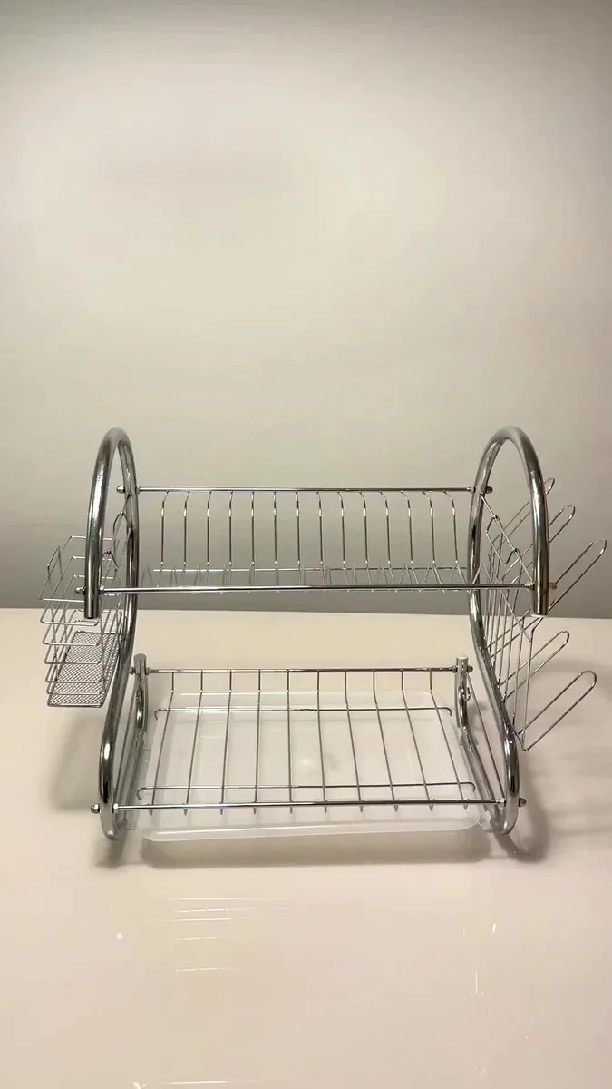 Escorredor De Louça Pratos Talheres Inox Cozinha Duplo