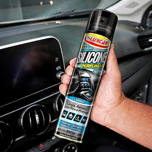 Luxcar Silicone Spray Lavanda 300 ml – Protetor e Lubrificante Perfumado
