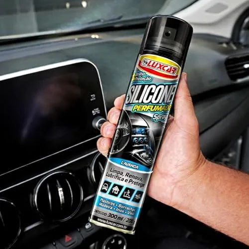 Luxcar Silicone Spray Lavanda 300 ml – Protetor e Lubrificante Perfumado