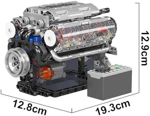 Blocos de Montar Construção - Série de Motores V8 (535peças)