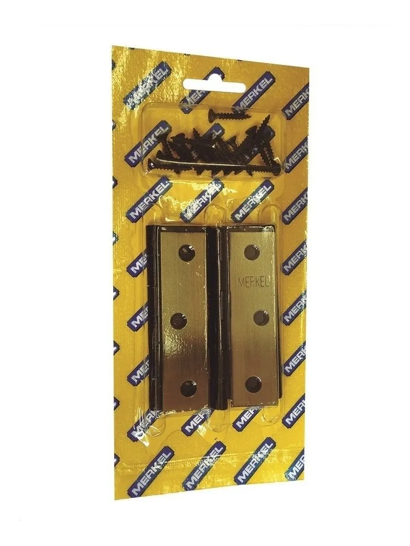 Kit C/05 Cartelas C/03 Dobradiça Merkel 101 Flo 3.1/2 - 15pc