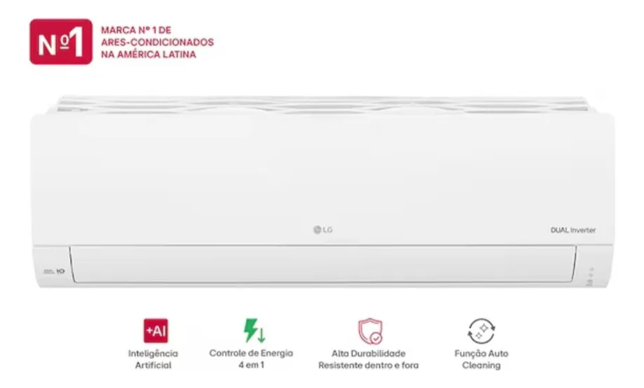 Ar Condicionado Dual Inverter LG Compact Ai 9000 Btus Frio