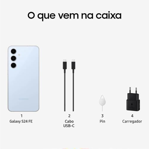 Samsung Celular Galaxy S24 FE 5G 128GB 8GB RAM Tela 6.7" Galaxy AI (Cinza)