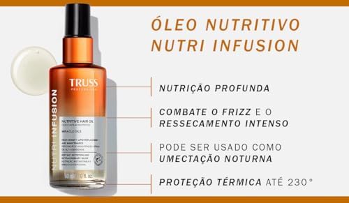 Truss Óleo Capilar Nutritivo Nutri Infusion | Nutrição Profunda e Controle de Frizz | 60ml