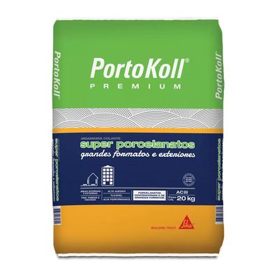 Argamassa ACIII Grandes Formatos Interna e Externa Cinza 20kg Super Porcelanato Portokoll