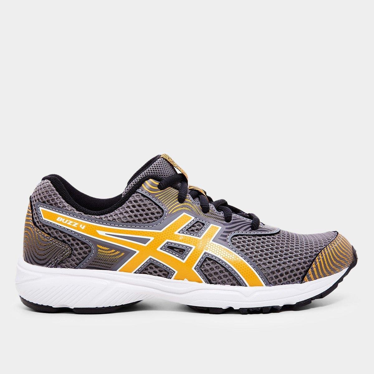 Tênis Infantil Asics Buzz 4 Gs - Cinza+Laranja