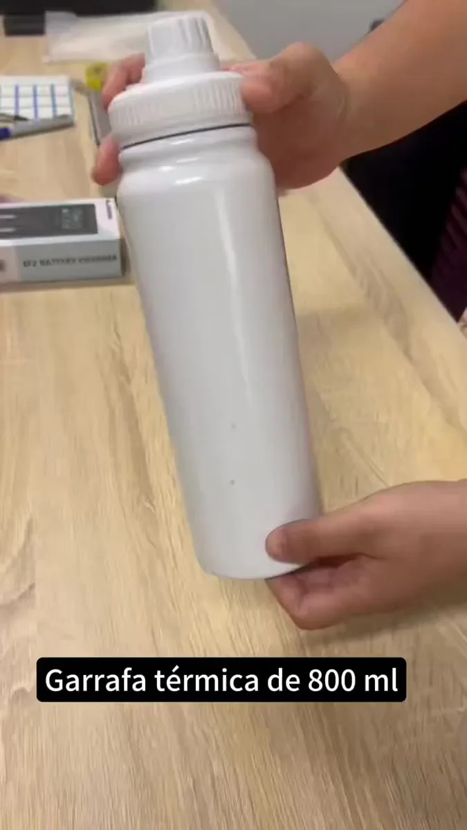 800mlgarrafa Térmica Água Squeeze Inox Academiaquente E Frio