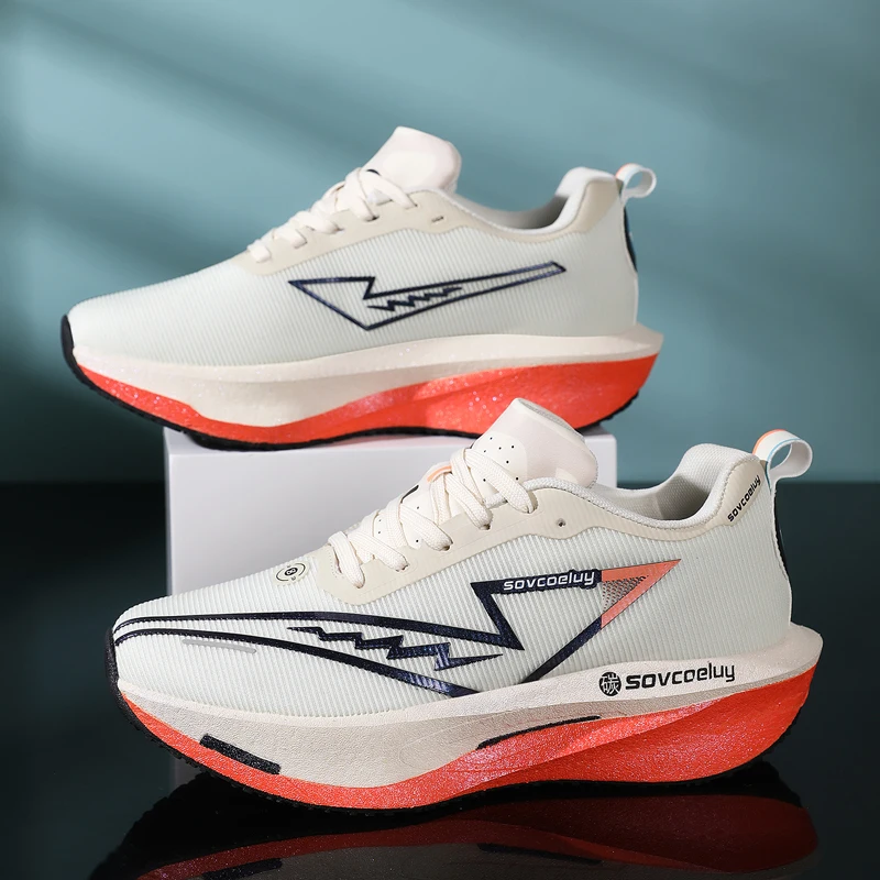 Tênis de corrida placa carbono especialidade maratona esportes masculinos respirável leve feminino confortável atlético antiderrapante tênis