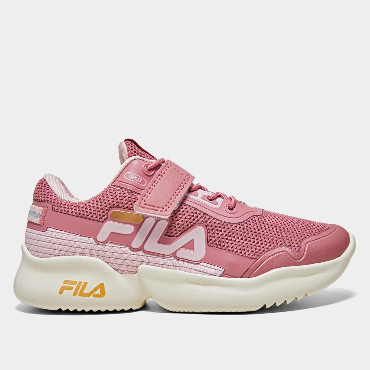 Tênis Infantil Fila Split Vlc - Rosa+Dourado