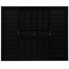 Veneziana 6 Folhas Aluminio Preto Com Grade 1,00x1,00