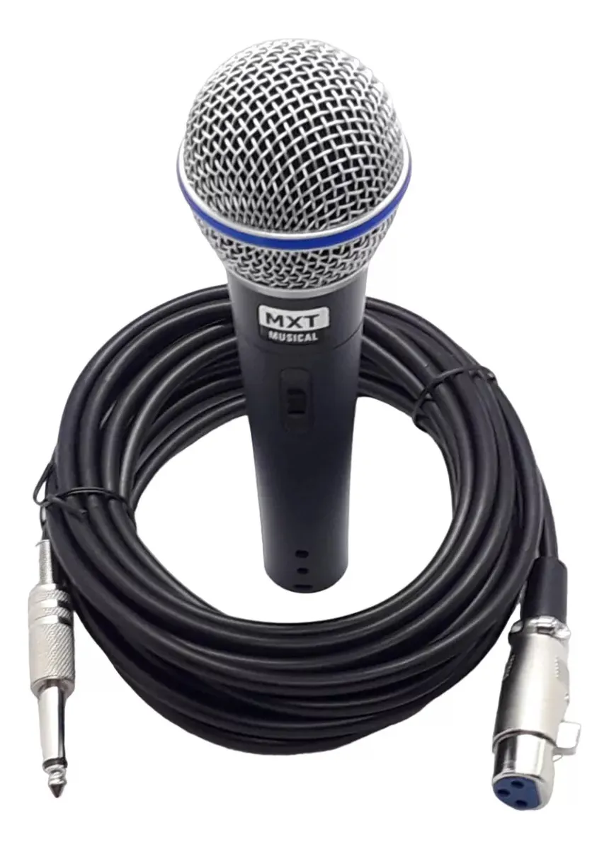 Microfone Profissional Bt58a + Pedestal Com Cachimbo + Cabo