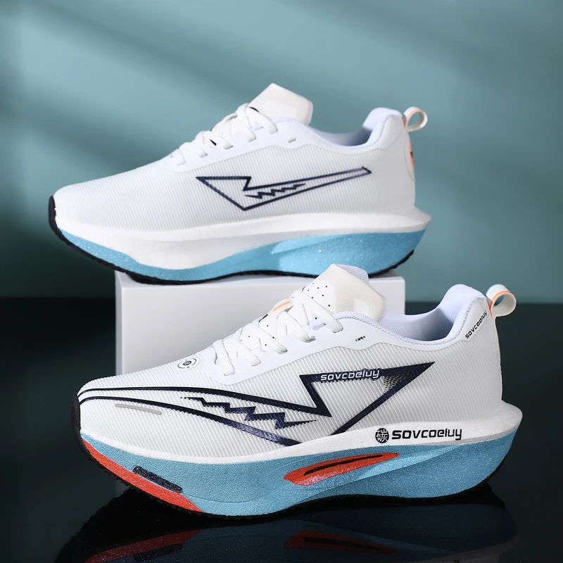 Tênis de corrida placa carbono especialidade maratona esportes masculinos respirável leve feminino confortável atlético antiderrapante tênis