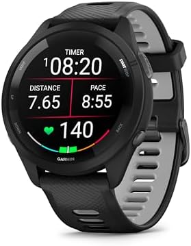 Garmin Smartwatch de corrida Forerunner 265, tela AMOLED colorida, métricas de treinamento e informações de recuperação