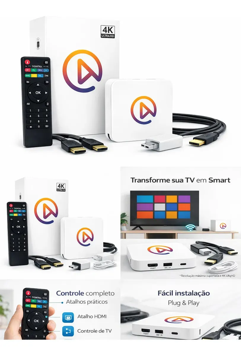 Tv Box Uni V10 4k Versao 2026 Stick Branco