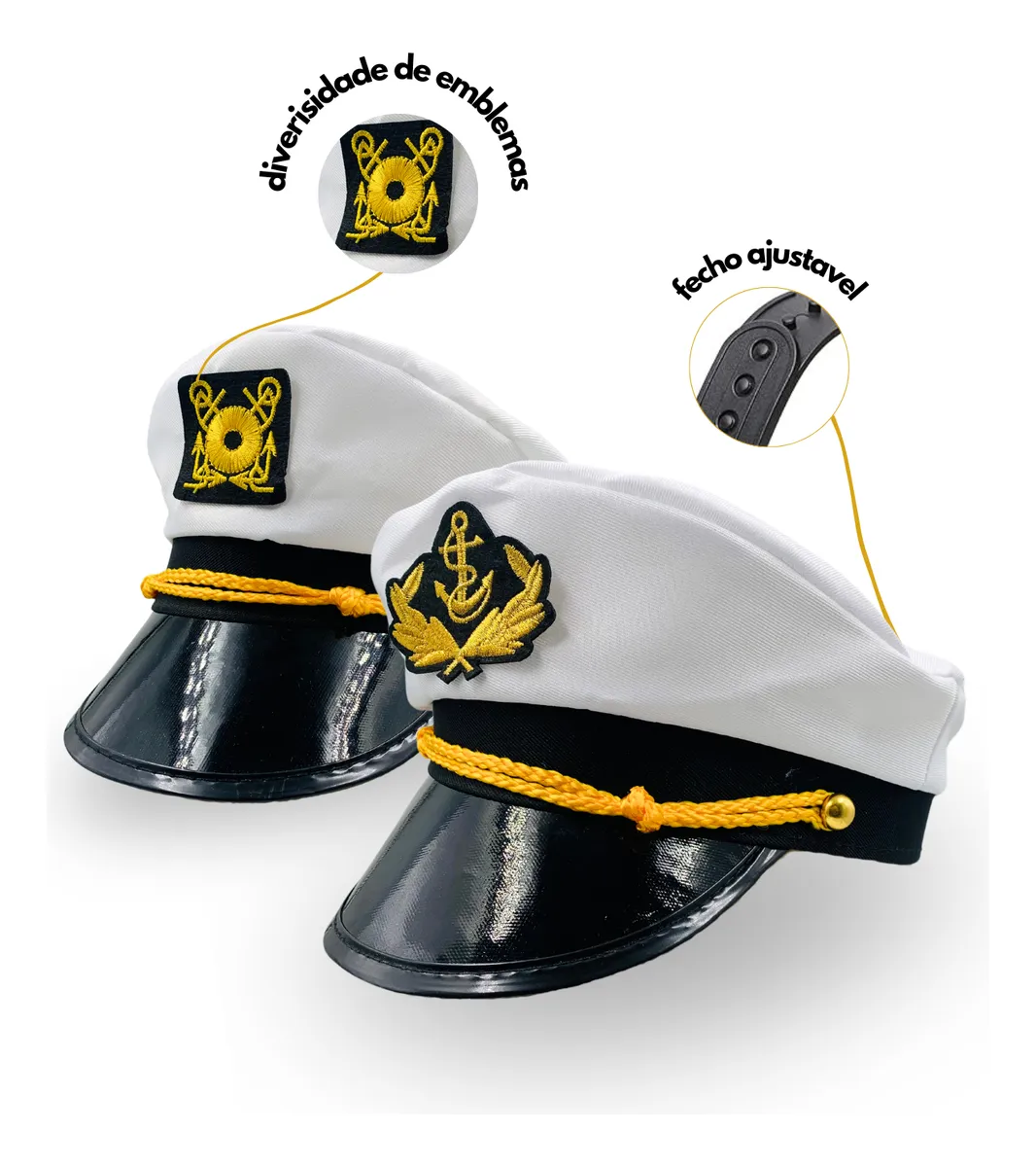 Boina Chapéu Quepe Marinheiro Cosplay Fantasia Festa