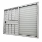 Veneziana 3 Folhas Aluminio Branco Com Grade 1,00x1,00