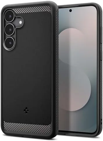 Spigen Capa para Galaxy S25 FE, Rugged Armor (2025) [Sem anel magnético] [Proteção de nível militar] - Preto fosco
