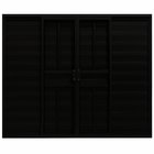 Veneziana 6 Folhas Aluminio Preto Com Grade 1,00x1,00