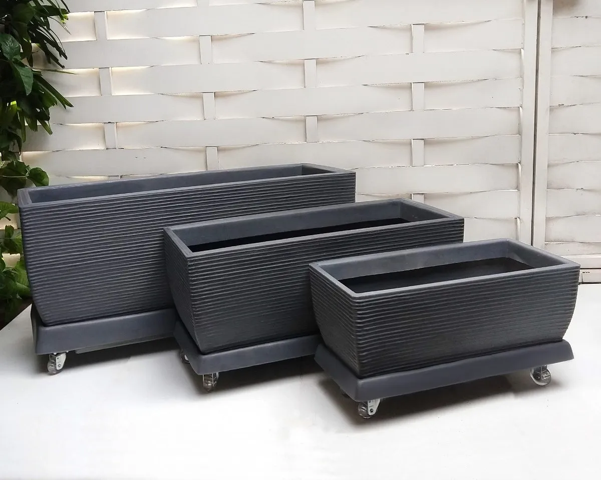 Suporte Base Aluminio P/ Vaso Jardineira Polietileno 70x21