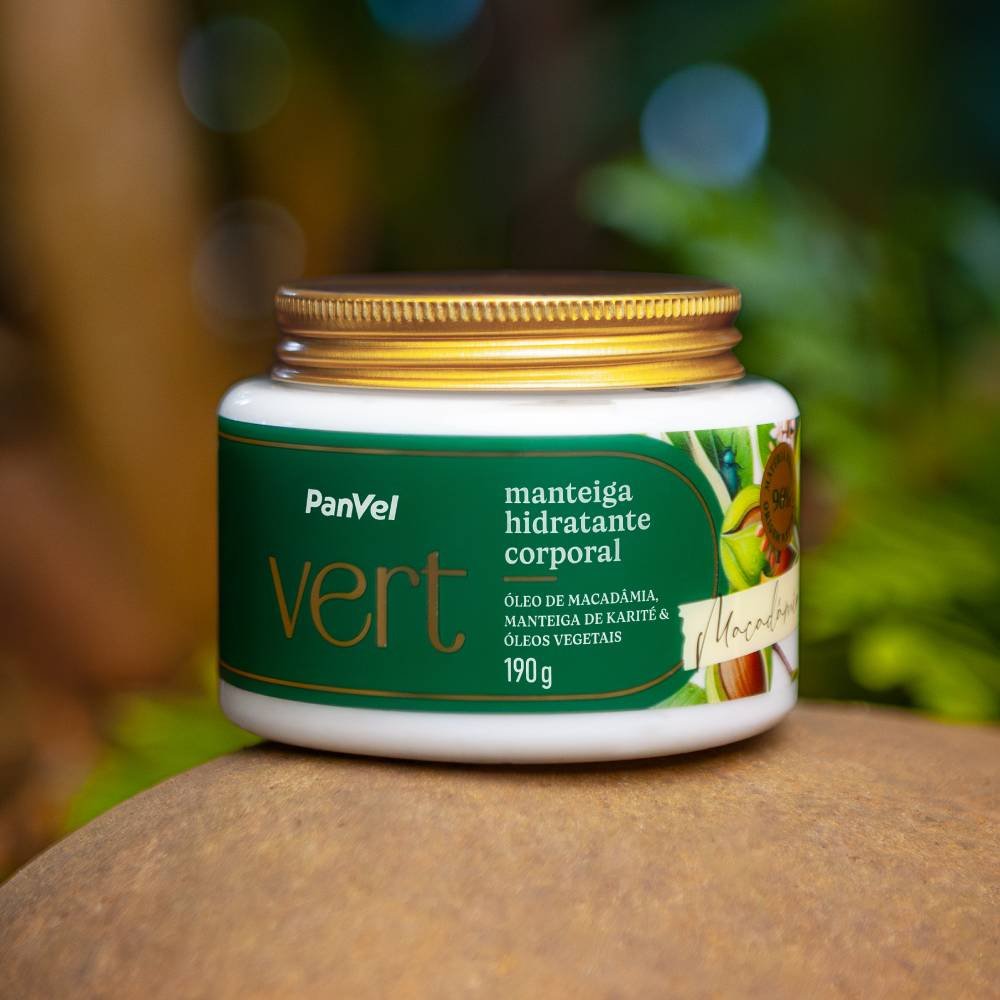 Manteiga Hidratante Corporal Macadâmia Panvel Vert 190g