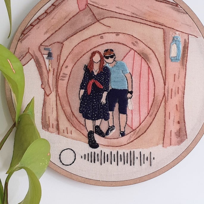 Bordado Personalizado com Foto - Interativo Spotify - 17 cm