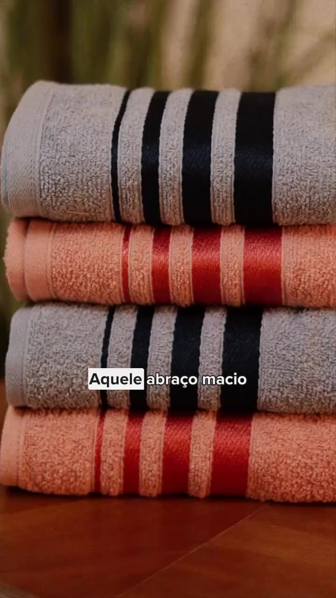 Jogo Toalhas De Algodão 4 Banho E Rosto Rosa E Azul Karsten