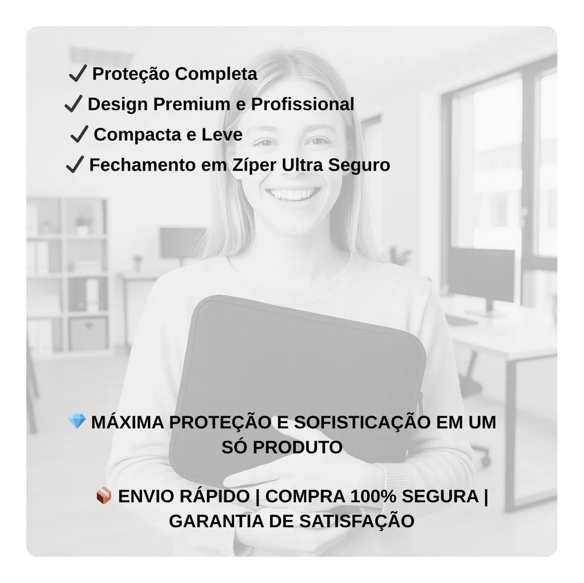 Case Luva Com Ziper Pàra Notebok De 15 15,6 Polegadas