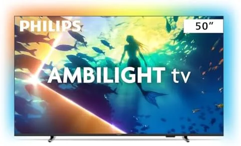 PHILIPS, Smart TV Ambilight 50" 4K, 50PUG8100/78, Comando de Voz, HDR10+/Dolby Atmos, VRR/ALLM, Bluetooth
